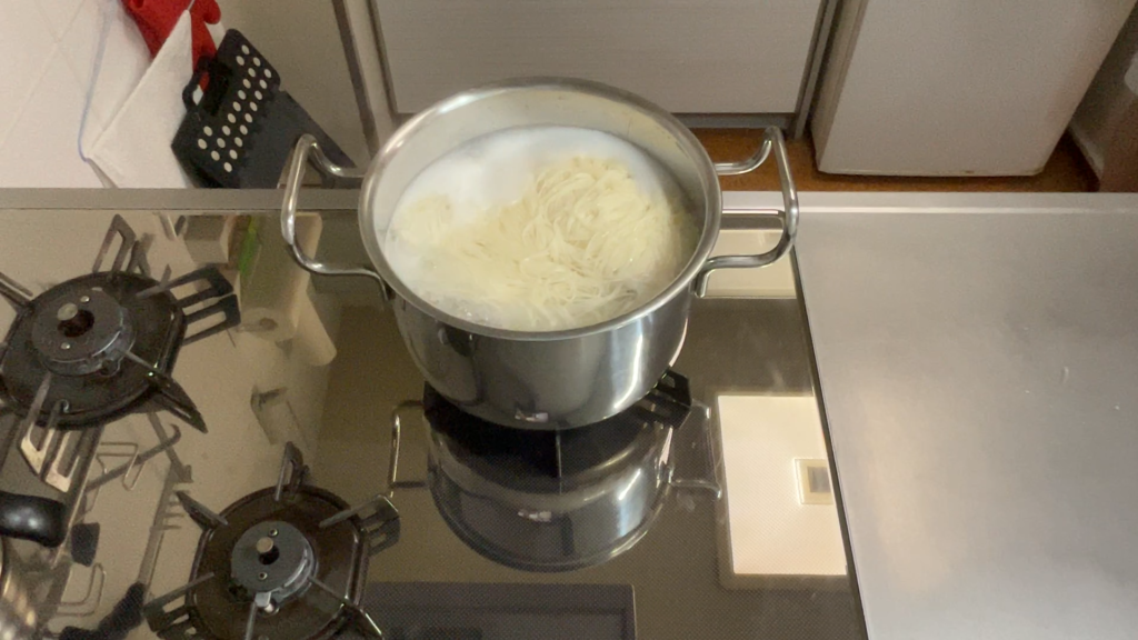 Boil in plenty of water